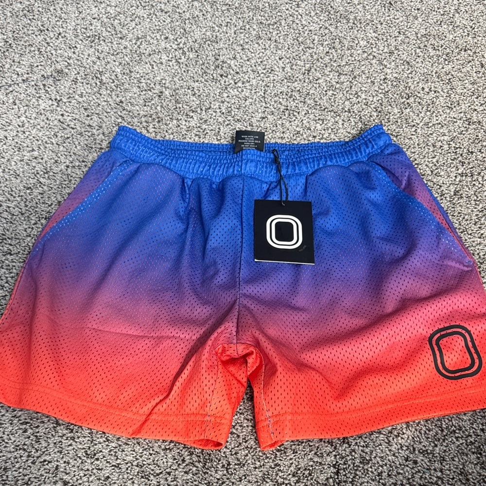 Overtime Blue and orange Athletic Men's Shorts
